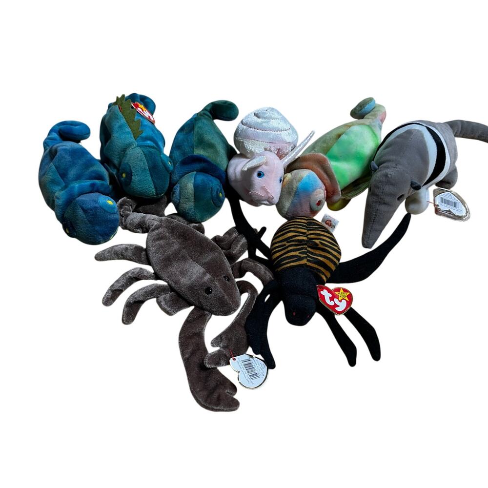 Ty Beanie Baby Lot of 8 Animals Near Mint Condition Lot See Description